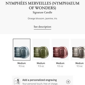 Diptyque new in box Nymphees Merveilles 9.5 oz candle